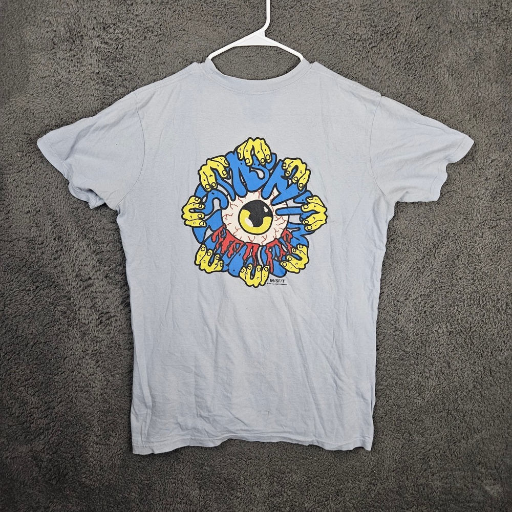 M/SF/T Mad Minds High Risk Graphic T-Shirt Small Cotton Blend Light Blue - Picture 8 of 10